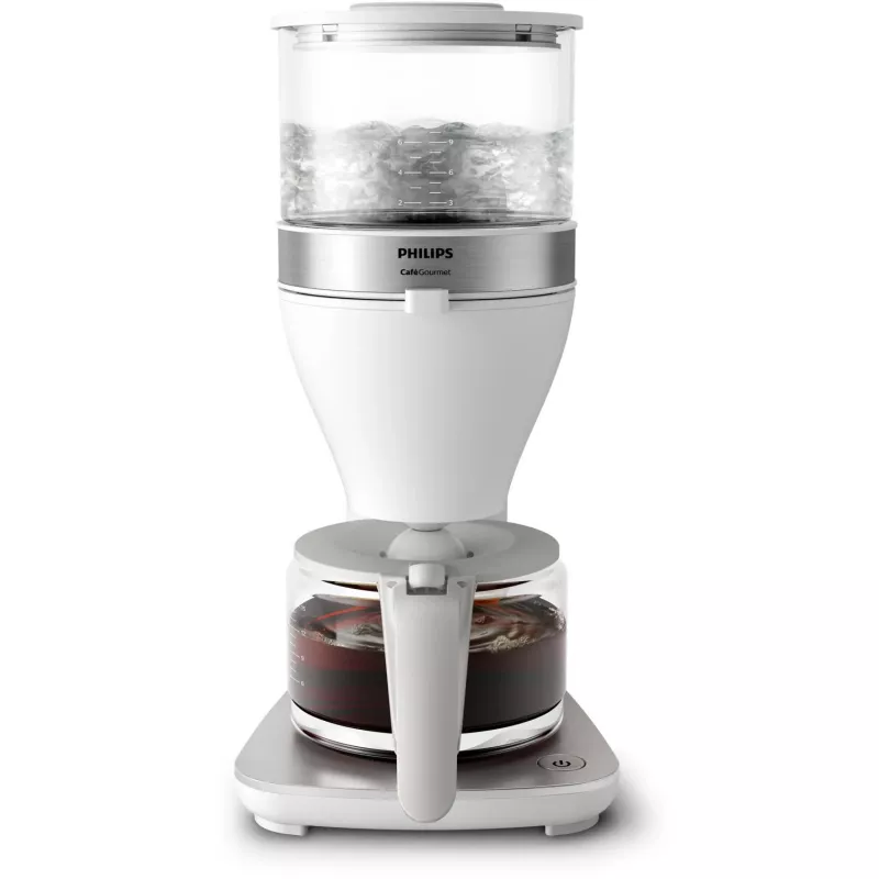 Philips Cafe Gourmet HD5416/00 Filterkaffeemaschine mit Glaskanne, Weiß