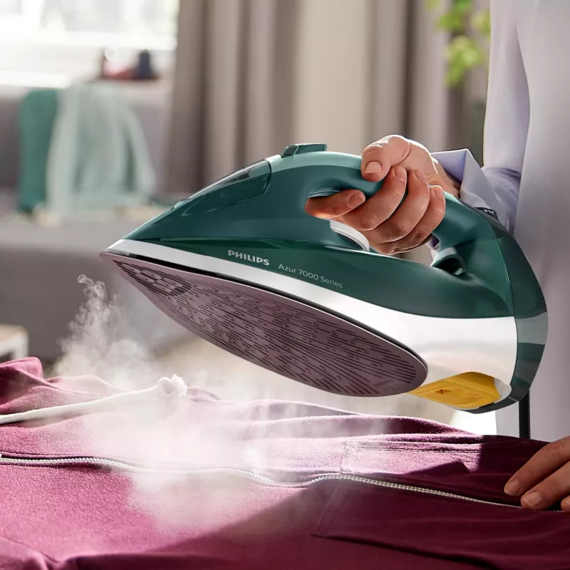 Philips 7000er Serie DST7031/70 Bügeleisen Dampfbügeleisen SteamGlide Plus-Bügelsohle 2800 W Grün, Mintfarbe