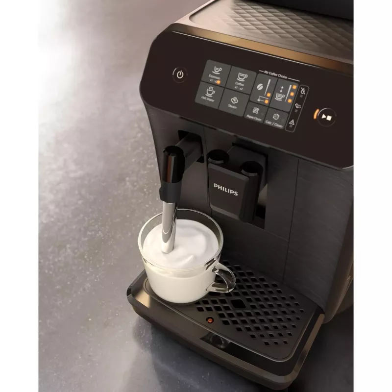 Espressomaschine Philips 800 Serie EP0820/00 — Vollautomat, 1,8-L-Tank, integriertes Keramikmahlwerk 275 g, 15 bar, schwarz