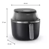 Philips 3000 series NA331/00 Fritteuse Einzel 6,2 L Standgerät 1700 W Heißluftfritteuse Schwarz, Silber