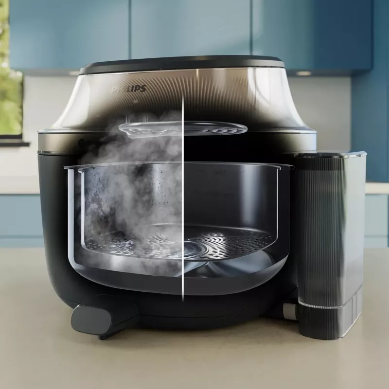 Philips 5000 series NA547/07 Fritteuse Einzel 7,2 L Standgerät 2000 W Heißluftfritteuse Schwarz, Gold