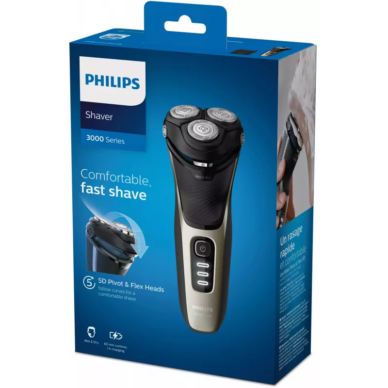 Philips SHAVER Series 3000 S3230/52 Nass- oder Trockenrasierer, Series 3000
