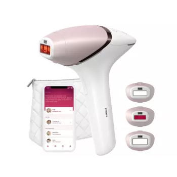 IPL-Haarentfernungsgerät Philips Lumea 9000 Series BRI955/01 — SenseIQ, Akku, Gold/Weiß, ganzes Bein 8,5 Min.