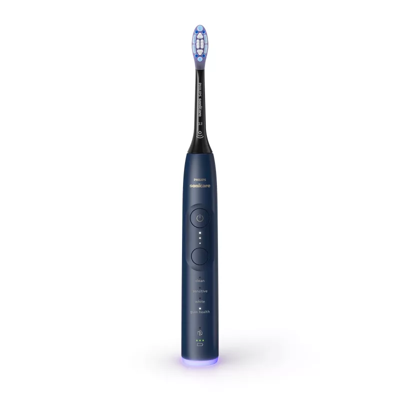 Wiederaufladbare Schallzahnbürste Philips Series 7100 HX7423/08 — integrierter Li-Ion-Akku, 4 Bürstenköpfe, Daily Care/Gum Care/Sensitive