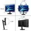 Monitor Philips 24B2U3601 23,8 Zoll (60,5 cm) IPS Quad HD 2560x1440, USB 3.2 Hub, USB-C, Lautsprecher, höhenverstellbar, VESA, Schwarz