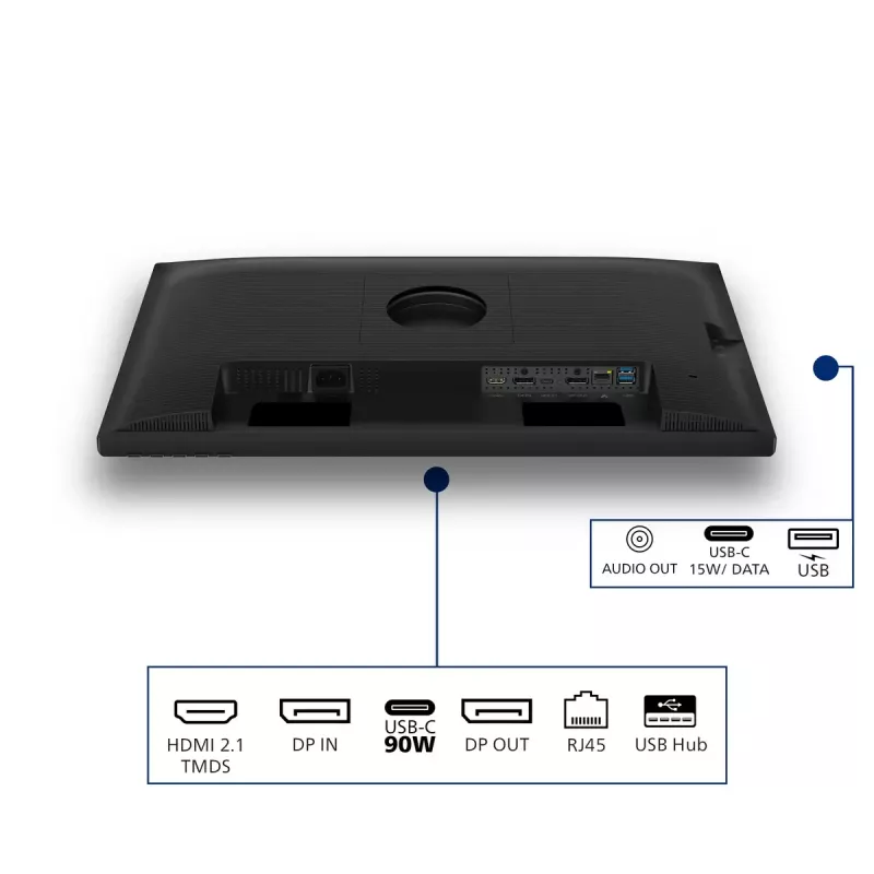 Monitor Philips 24B2U3601 23,8 Zoll (60,5 cm) IPS Quad HD 2560x1440, USB 3.2 Hub, USB-C, Lautsprecher, höhenverstellbar, VESA, Schwarz