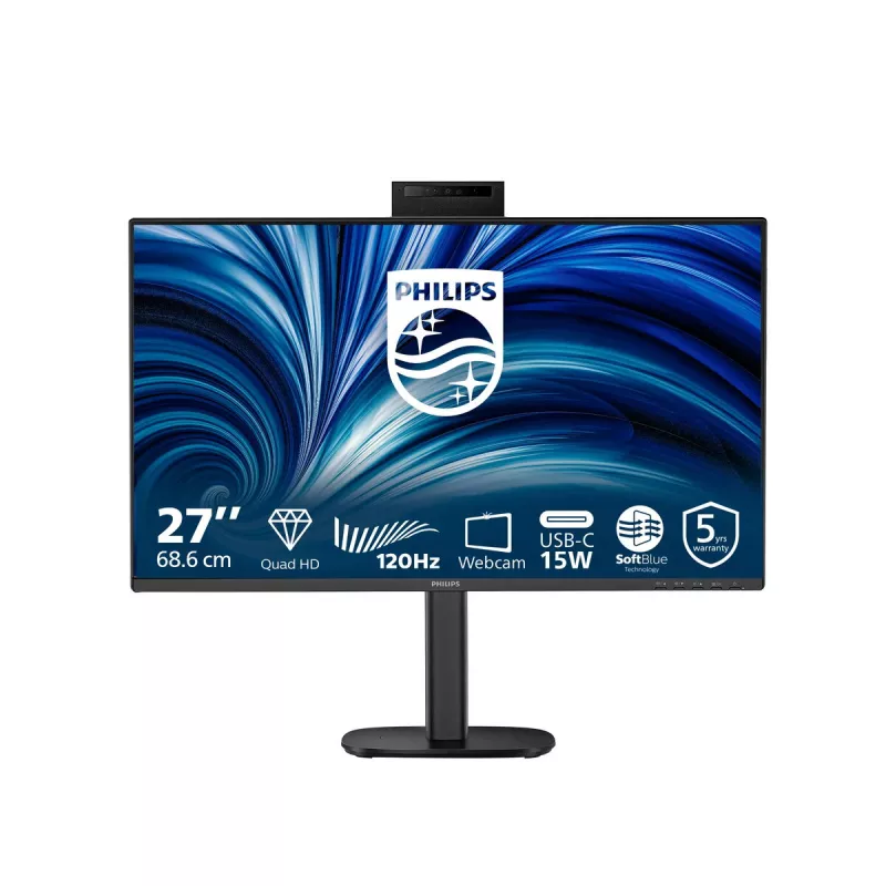Computer monitor Philips 27B2N3500JH 27 inch (68.6 cm) IPS LCD Quad HD 2560×1440, 4 ms, 350 cd/m², USB hub, speakers, VESA, Schwarz
