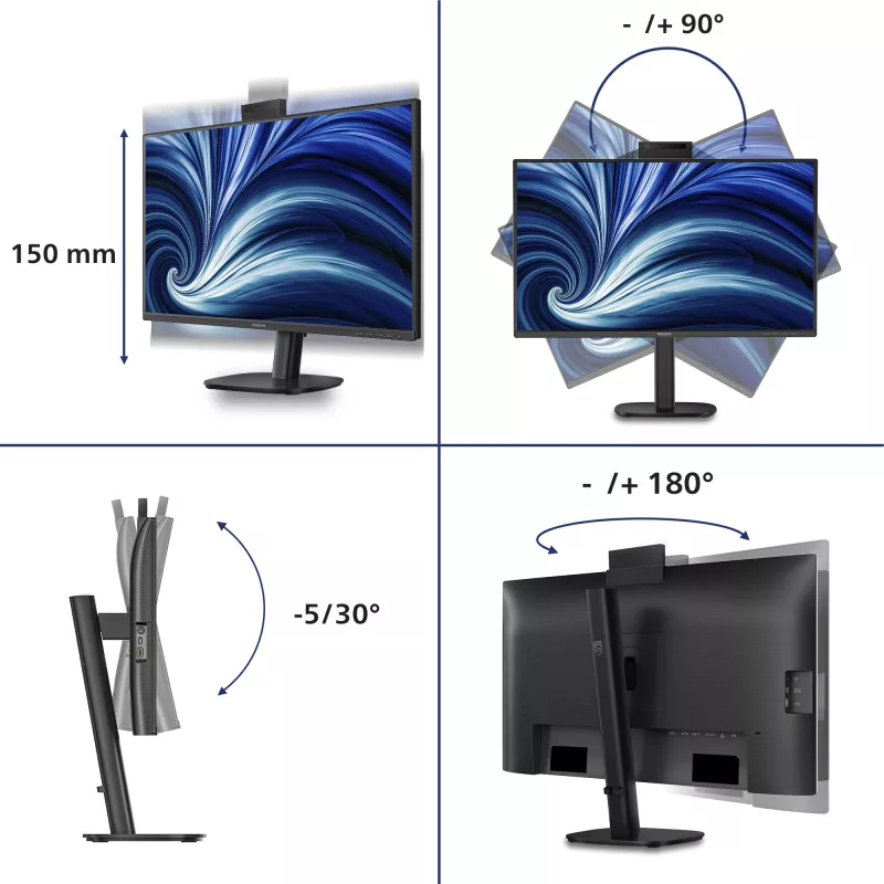 Philips 3000 series 27B2U3601H/00 Computer-Monitor 68,6 cm (27 Zoll) 2560 x 1440 Pixel Quad HD LCD Schwarz