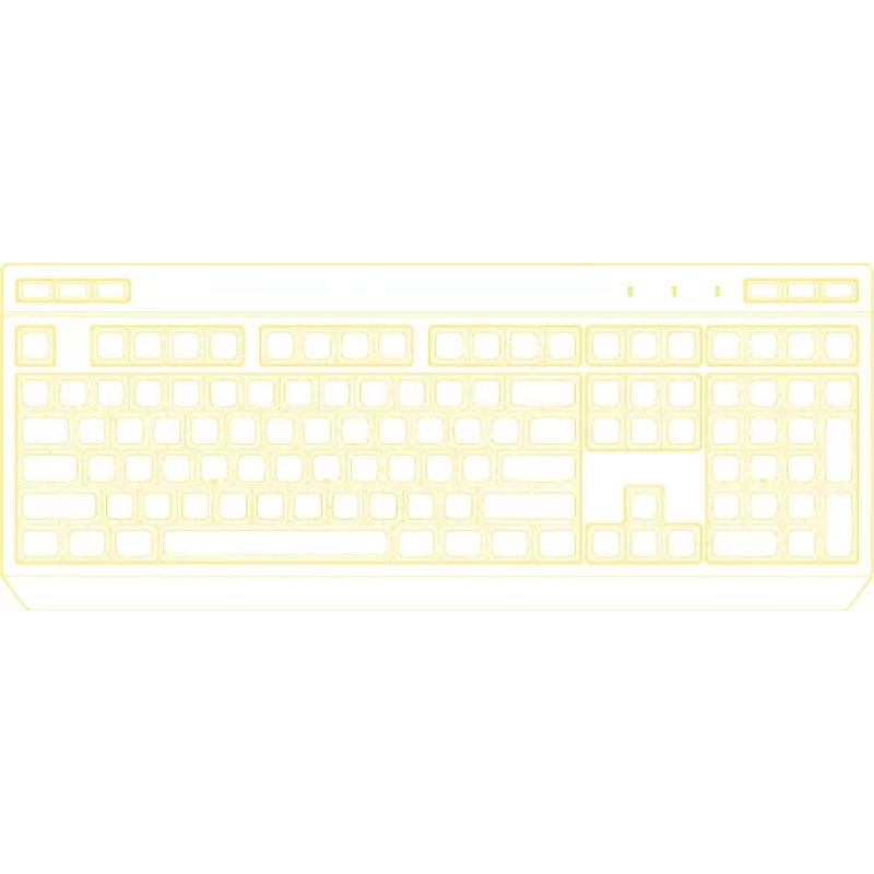 HATOR Icefall Tastatur Gaming USB QWERTY US-Englisch Weiß Full-Size RGB LED