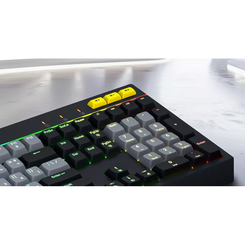 HATOR Icefall Tastatur Gaming USB QWERTY US-Englisch Weiß Full-Size RGB LED