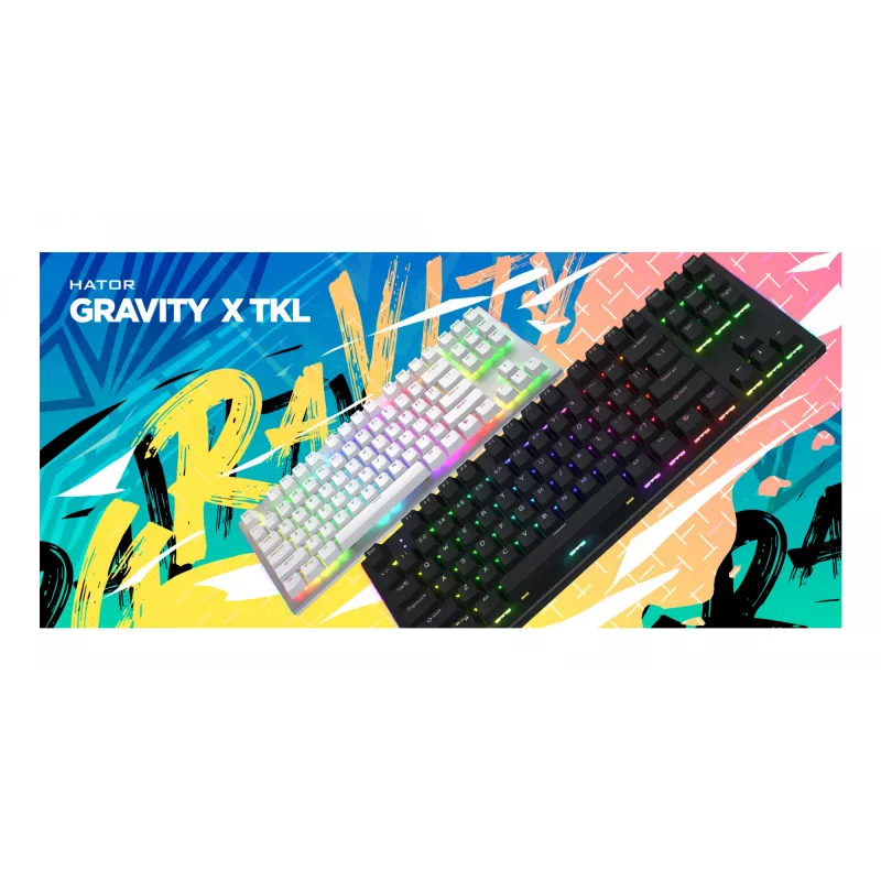 HATOR Gravity X TKL Tastatur Gaming USB QWERTY US English Weiß