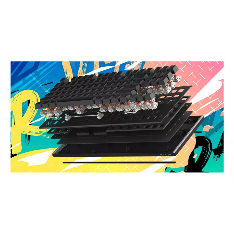 HATOR Gravity X TKL Tastatur Gaming USB QWERTY US English Weiß