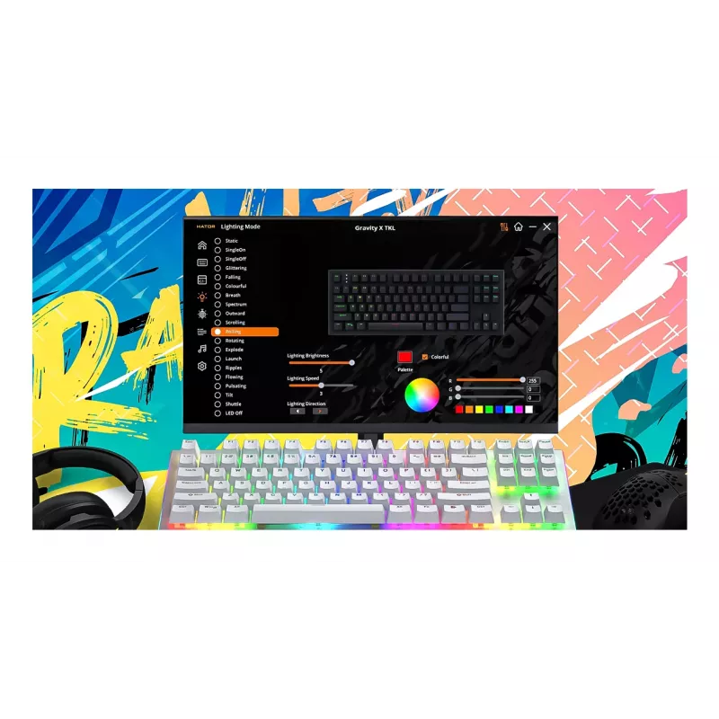 HATOR Gravity X TKL Tastatur Gaming USB QWERTY US English Weiß
