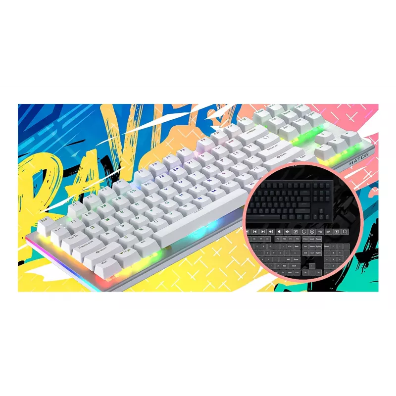 HATOR Gravity X TKL Tastatur Gaming USB QWERTY US English Weiß