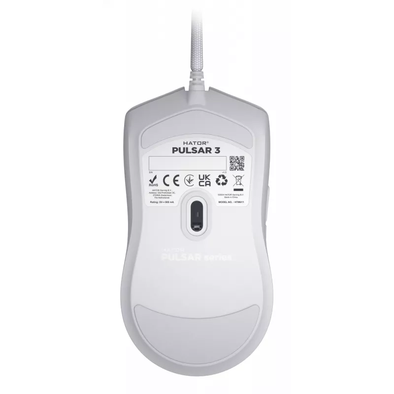 Maus HATOR Pulsar 3 Optical Gelb 12000 DPI 6 Buttons White