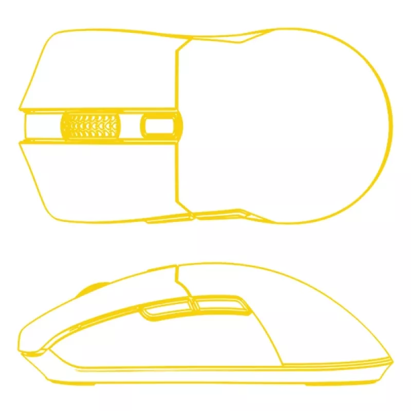 Maus HATOR Pulsar 3 Optical Gelb 12000 DPI 6 Buttons White