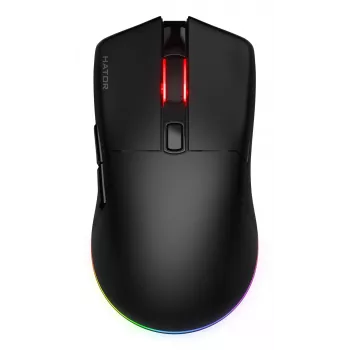 HATOR Pulsar 3 Wireless, schwarz - Optische Gelb 100M Switches PixArt PMW 3311 (HTM630)