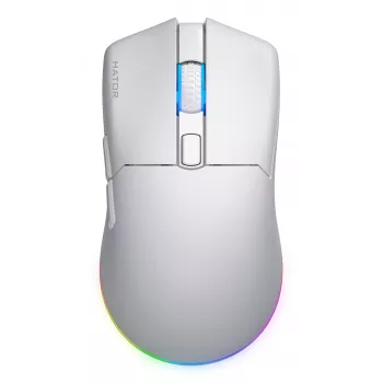 HATOR Pulsar 3 Wireless, weiß - Optische Gelb 100M Switches PixArt PMW 3311 (HTM631)