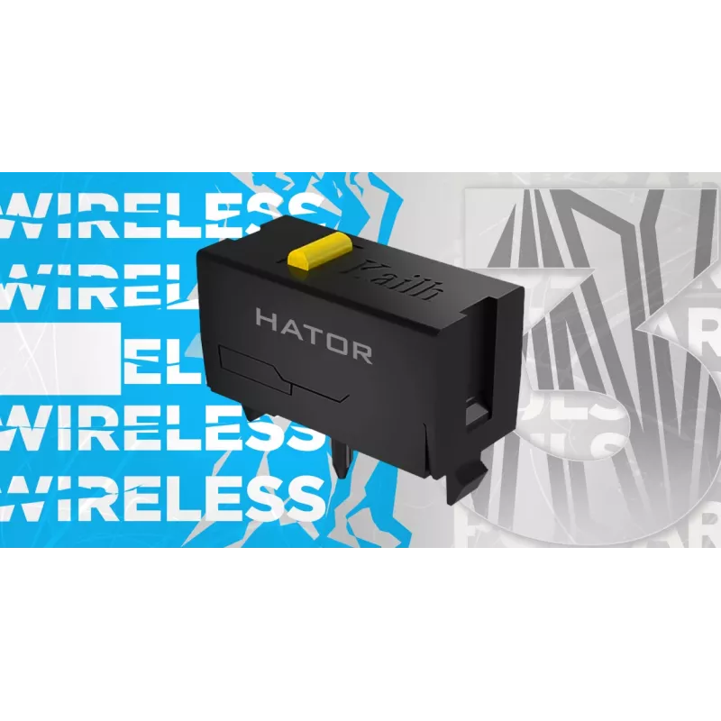 HATOR Pulsar 3 Wireless, weiß - Optische Gelb 100M Switches PixArt PMW 3311 (HTM631)