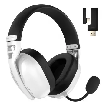 HATOR Hyperpunk 3 kabelloses Headset Kabelgebunden & Kabellos Head-band Gaming USB Type-C / USB Type-A Bluetooth Weiß