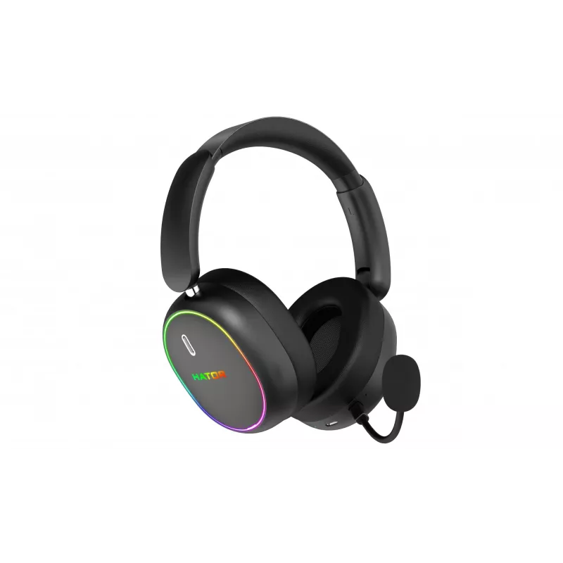 HATOR Phoenix 2 kabelloses Headset Kabelgebunden & Kabellos Head-Band Gaming USB Type-C / USB Type-A Bluetooth Schwarz