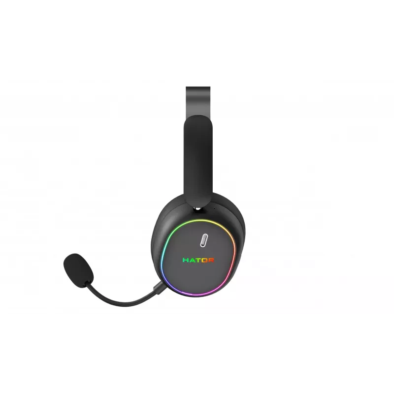 HATOR Phoenix 2 kabelloses Headset Kabelgebunden & Kabellos Head-Band Gaming USB Type-C / USB Type-A Bluetooth Schwarz