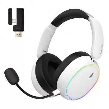 HATOR Phoenix 2 kabelloses Headset Kabelgebunden & Kabellos Kopfband Gaming USB Type-C / USB Type-A Bluetooth Weiß