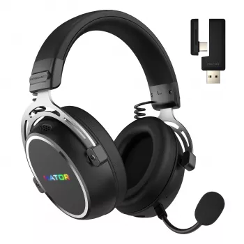 HATOR Hypergang 3 kabelloses Headset Head-band Gaming USB Type-C / USB Type-A Bluetooth Schwarz
