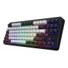 HATOR Rockfall 3 TKL Wireless, schwarz, QMK/VIA, OMA-Profil weiß-schwarze Tastenkappen Tastatur - lineare mechanische Hotswap-Schalter - US - ANSI-Layout (HTK850)