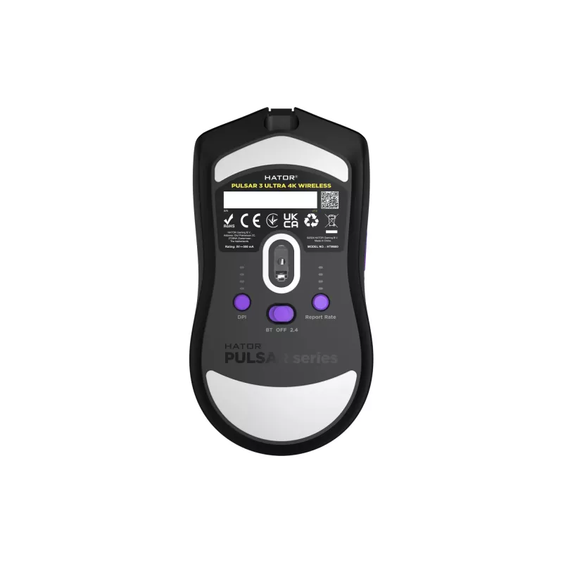 HATOR Pulsar 3 ULTRA 4K Wireless Maus Gaming Rechtshändig RF Wireless + Bluetooth + USB Typ-A Optisch 30000 DPI