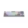 HATOR Rockfall 3 TKL Wireless, weiß, QMK/VIA, OMA-Profil weiß-schwarze Tastenkappen Tastatur – lineare mechanische Hotswap-Switches – US – ANSI-Layout