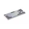 HATOR Rockfall 3 TKL Wireless, weiß, QMK/VIA, OMA-Profil weiß-schwarze Tastenkappen Tastatur – lineare mechanische Hotswap-Switches – US – ANSI-Layout