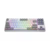 HATOR Rockfall 3 TKL Wireless, weiß, QMK/VIA, OMA-Profil weiß-schwarze Tastenkappen Tastatur – lineare mechanische Hotswap-Switches – US – ANSI-Layout