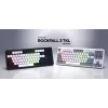 HATOR Rockfall 3 TKL Wireless, weiß, QMK/VIA, OMA-Profil weiß-schwarze Tastenkappen Tastatur – lineare mechanische Hotswap-Switches – US – ANSI-Layout
