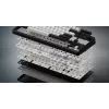 HATOR Rockfall 3 TKL Wireless, weiß, QMK/VIA, OMA-Profil weiß-schwarze Tastenkappen Tastatur – lineare mechanische Hotswap-Switches – US – ANSI-Layout