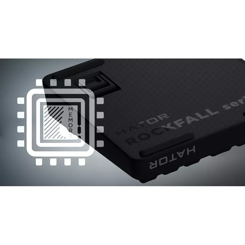HATOR Rockfall 3 TKL Wireless, weiß, QMK/VIA, OMA-Profil weiß-schwarze Tastenkappen Tastatur – lineare mechanische Hotswap-Switches – US – ANSI-Layout