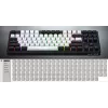 HATOR Rockfall 3 TKL Wireless, weiß, QMK/VIA, OMA-Profil weiß-schwarze Tastenkappen Tastatur – lineare mechanische Hotswap-Switches – US – ANSI-Layout