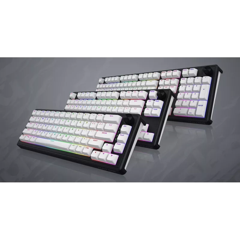 HATOR Skyfall Wireless 80 Tastatur Gaming USB + RF Wireless + Bluetooth QWERTY US English Schwarz, Weiß