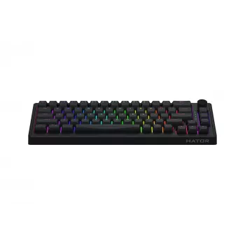 HATOR Skyfall 65 Kabelgebunden, Mechanisch, USB-C, Aurum Sterling, 70M Anschläge, RGB, Schwarz, 790g