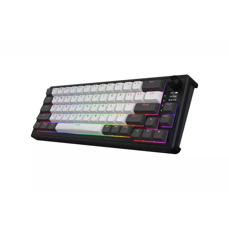 HATOR Skyfall Pro Wireless 65 Tastatur Gaming USB + RF Wireless + Bluetooth QWERTY US English Schwarz, Grau