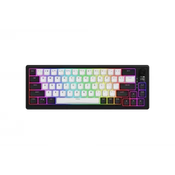 HATOR Skyfall 65 MAG ULTIMA 8K kabellose Tastatur Gaming USB + RF Wireless + Bluetooth QWERTY US English Schwarz, Weiß
