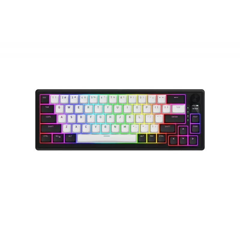 HATOR Skyfall 65 MAG ULTIMA 8K kabellose Tastatur Gaming USB + RF Wireless + Bluetooth QWERTY US English Schwarz, Weiß