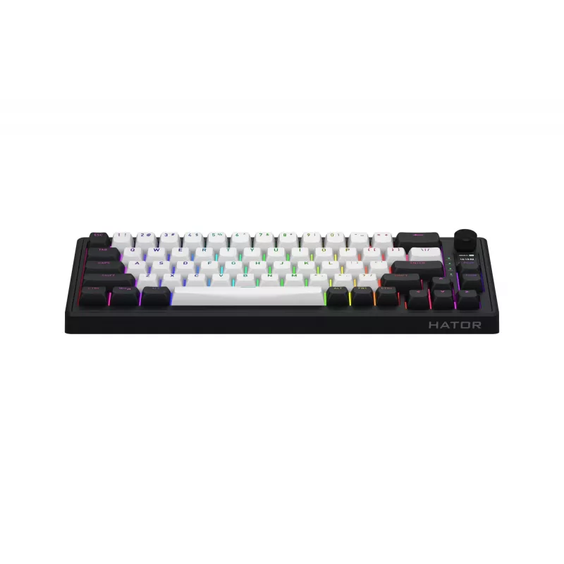 HATOR Skyfall 65 MAG ULTIMA 8K kabellose Tastatur Gaming USB + RF Wireless + Bluetooth QWERTY US English Schwarz, Weiß