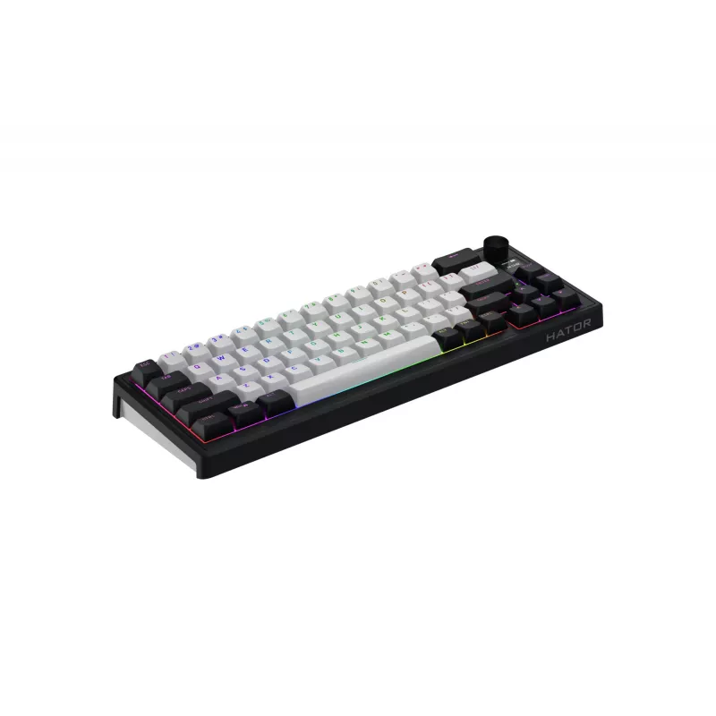 HATOR Skyfall 65 MAG ULTIMA 8K kabellose Tastatur Gaming USB + RF Wireless + Bluetooth QWERTY US English Schwarz, Weiß