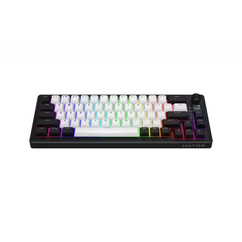 HATOR Skyfall 65 MAG ULTIMA 8K kabellose Tastatur Gaming USB + RF Wireless + Bluetooth QWERTY US English Schwarz, Weiß