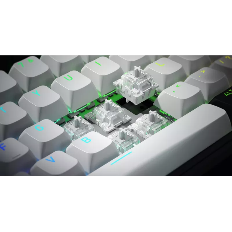 HATOR Skyfall 65 MAG ULTIMA 8K kabellose Tastatur Gaming USB + RF Wireless + Bluetooth QWERTY US English Schwarz, Weiß