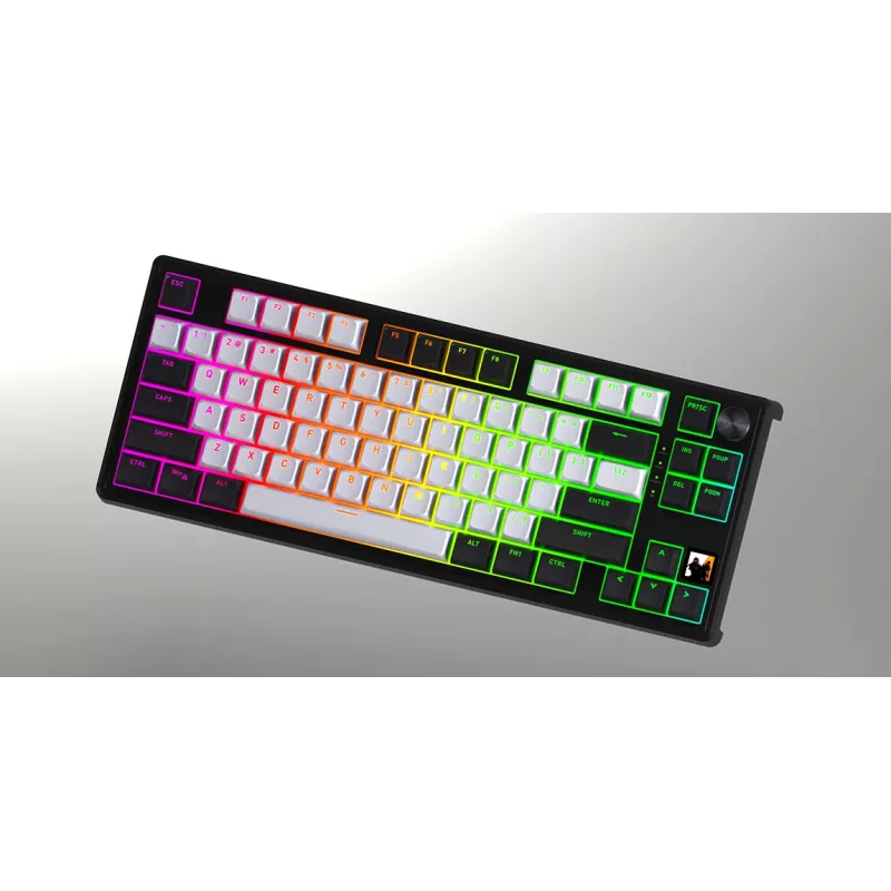 HATOR Skyfall 65 MAG ULTIMA 8K kabellose Tastatur Gaming USB + RF Wireless + Bluetooth QWERTY US English Schwarz, Weiß