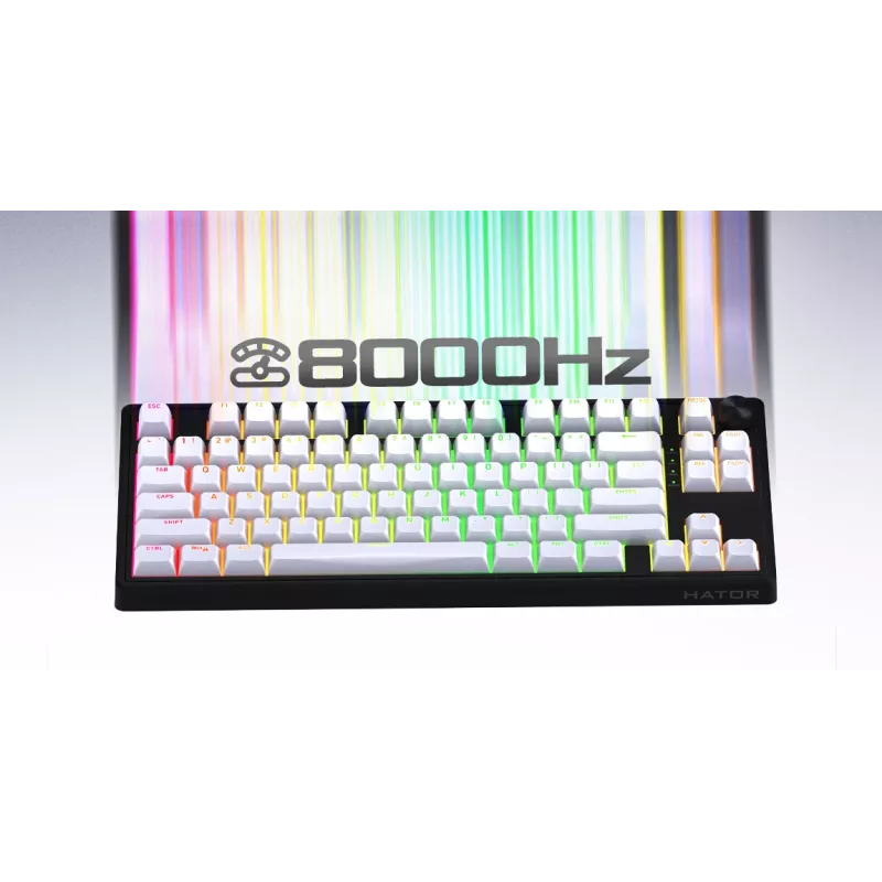 HATOR Skyfall 80 MAG ULTRA 8K Tastatur Gaming USB QWERTY US-Englisch Schwarz, Weiß