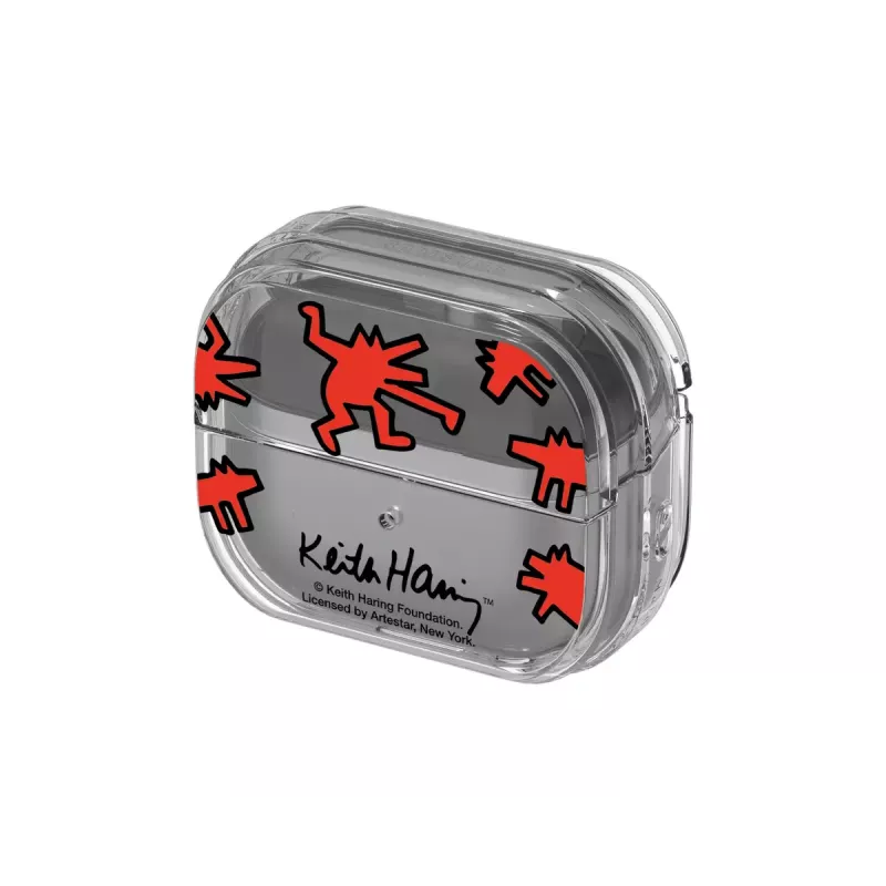 Hülle Samsung Keith Haring Slickback für Galaxy Buds3 Pro Rot Transparent