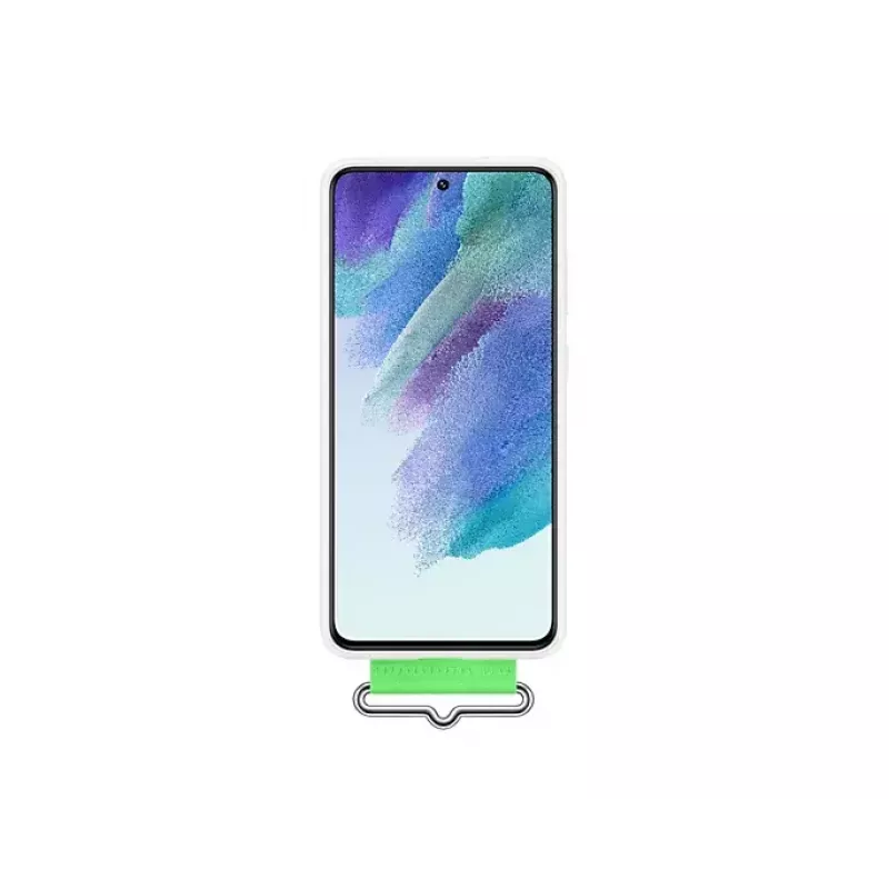 Samsung Silikon-Rückabdeckung mit Band Weiß Samsung Galaxy S21 FE